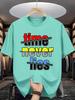 Unisex T-shirt Trendy Printed T-Shirts for Men, Regular Standard Fit Comfortable Short Sleeve Casual Tee, Versatile