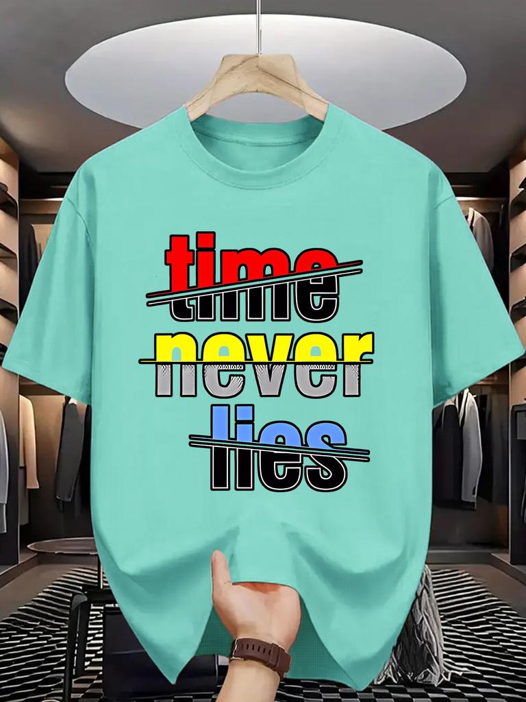 Unisex T-shirt Trendy Printed T-Shirts for Men, Regular Standard Fit Comfortable Short Sleeve Casual Tee, Versatile