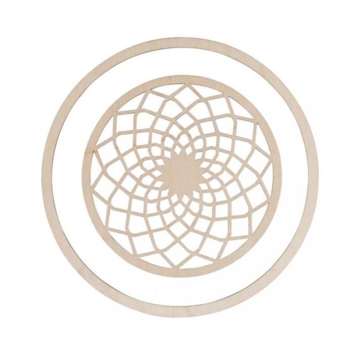 2 Wooden Discs 'Rayher' Dream Filigree 13 Cm and 18 Cm
