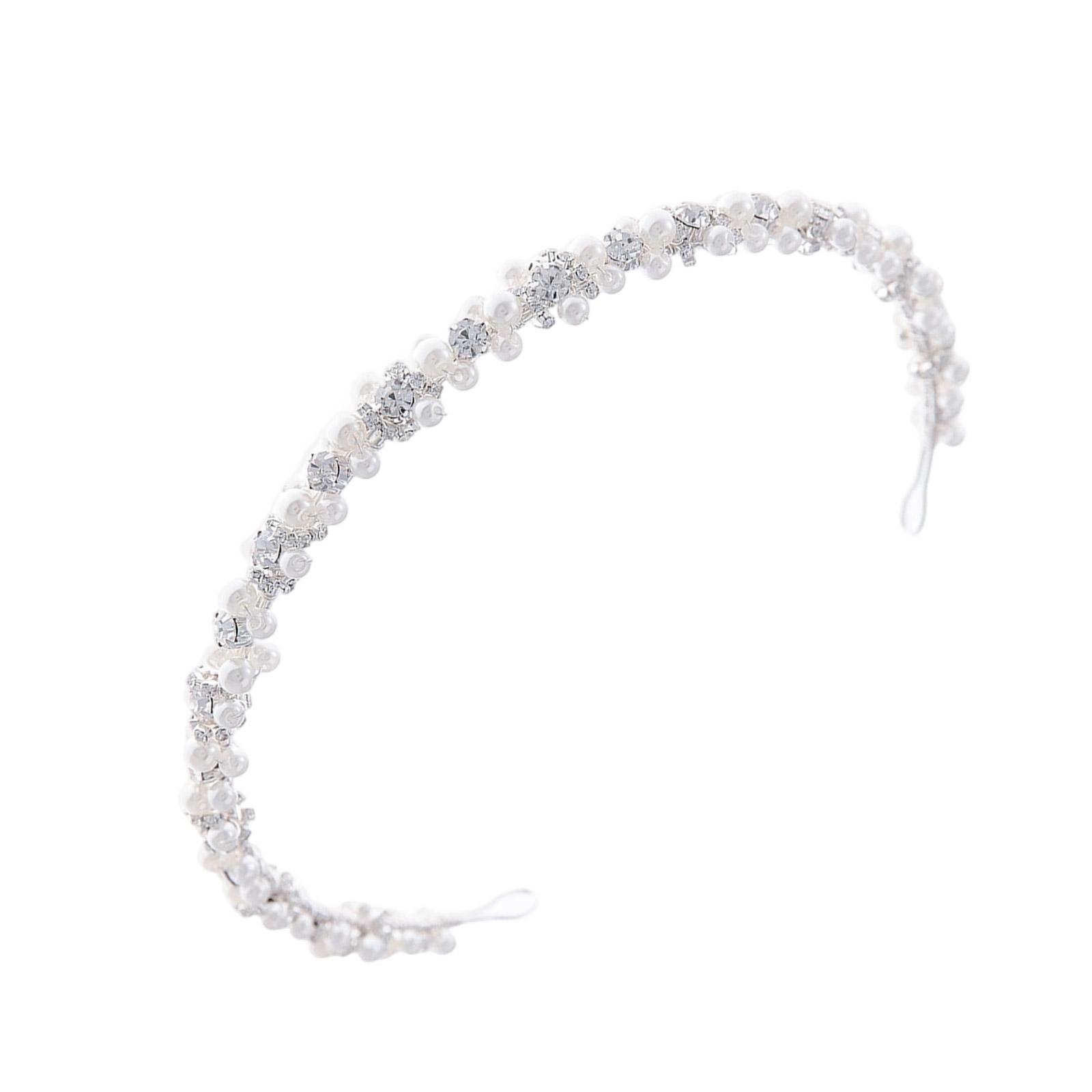 

Luxurious Handmade Rhinestones Hair Clip With Faux Pearls Secure Grip Comfort Wedding Party Accessories For Her 1