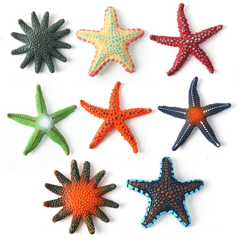 Authentic Sea Star Animal Models For Kids Educational Beach Toys Colorful Pvc Set
