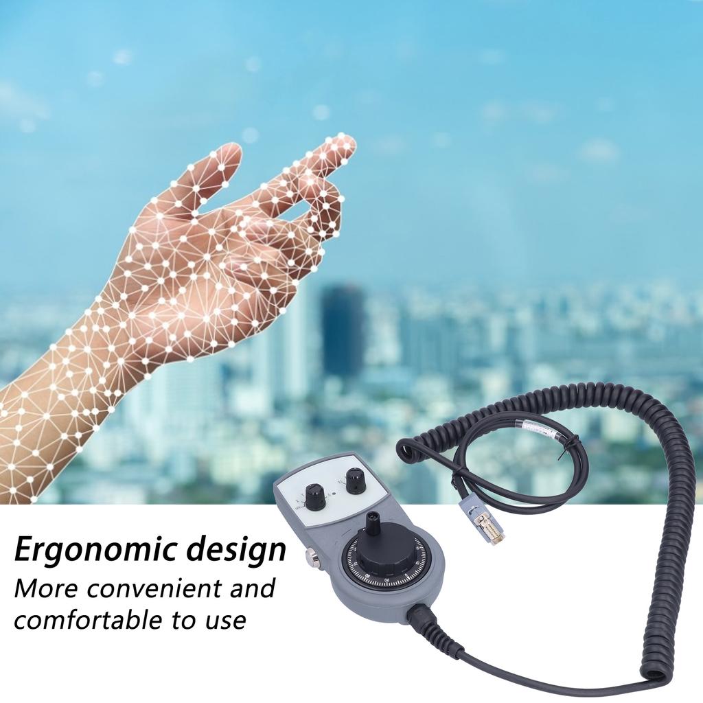 CNC Electronic Handwheel MPG Pendant Emergency Stop Manual Pulse Generator Emergency Stop Electronic Handwheel for Lathe Machine