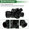 Motoforti Car Thermostat Engine Coolant Thermostat Housing Assembly for BMW 335i GT XDrive 435i M235i XDrive X5 X6 M2 Plastic No.11537598865 Black