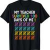 Teacher Student 100 Days Of School Happy 100th Day T Shirt Vintage Breathable Top For Everyday Wear Designer Clothes