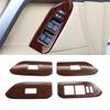 For Toyota Land Cruiser Prado FJ150 2010-2017 Accessories Car Window Glass button lifting switch Sticker Cover Silver/Wood Grain