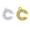 Customizable Rhinestones Letter Charm Pendant Set 26 Gold Fashionable Pendants for Necklace and Bracelet Crafting