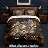 Art Deco Theme Custom Text Or Name 3Pcs Bedding Set,1 Flat Sheet & 2 Pillowcases Personalized Home Bedding