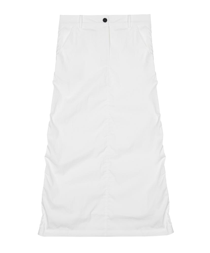 Nigaennikol Nicole Shirring Long Skirt_White