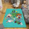 Rugrats Flannel Pattern Square Carpet,Area Rug,Carpet Rug for Living Room Bedroom Sofa Playroom Decor,Non-slip Floor Mat