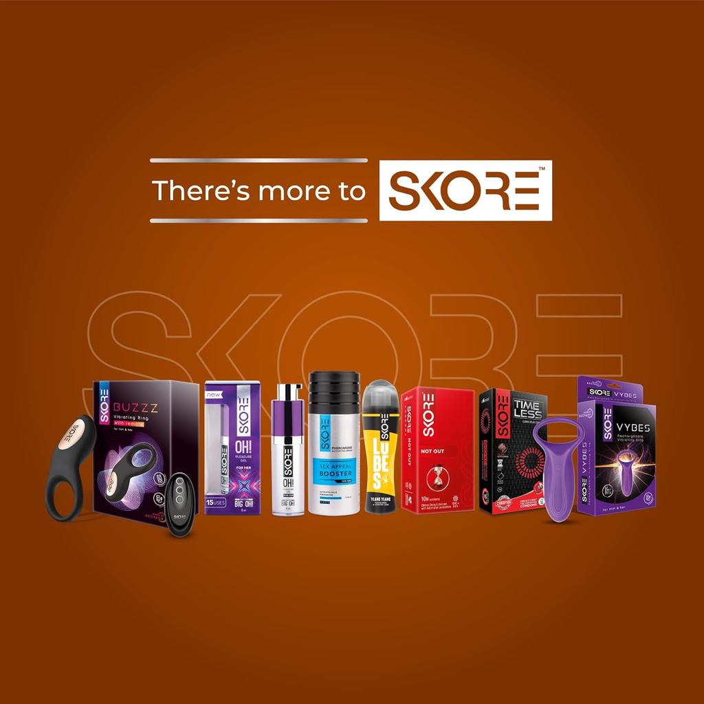Skore Chocolate Flavoured Dotted Condoms 10 Pieces Pack Natural Latex Intimate Pleasure Enhancement Protection