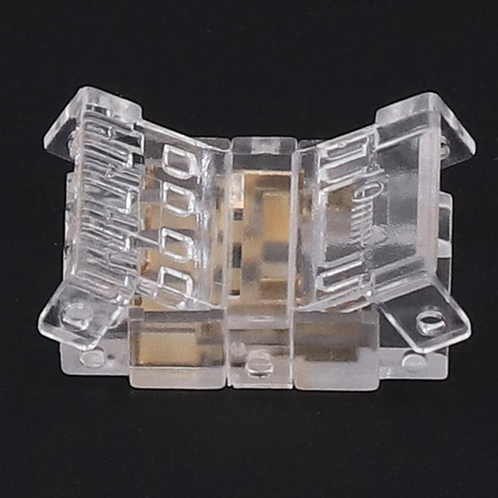 10pcs 4PIN COB LED Strip Connector Transparent Solderless LED Adapter  For School