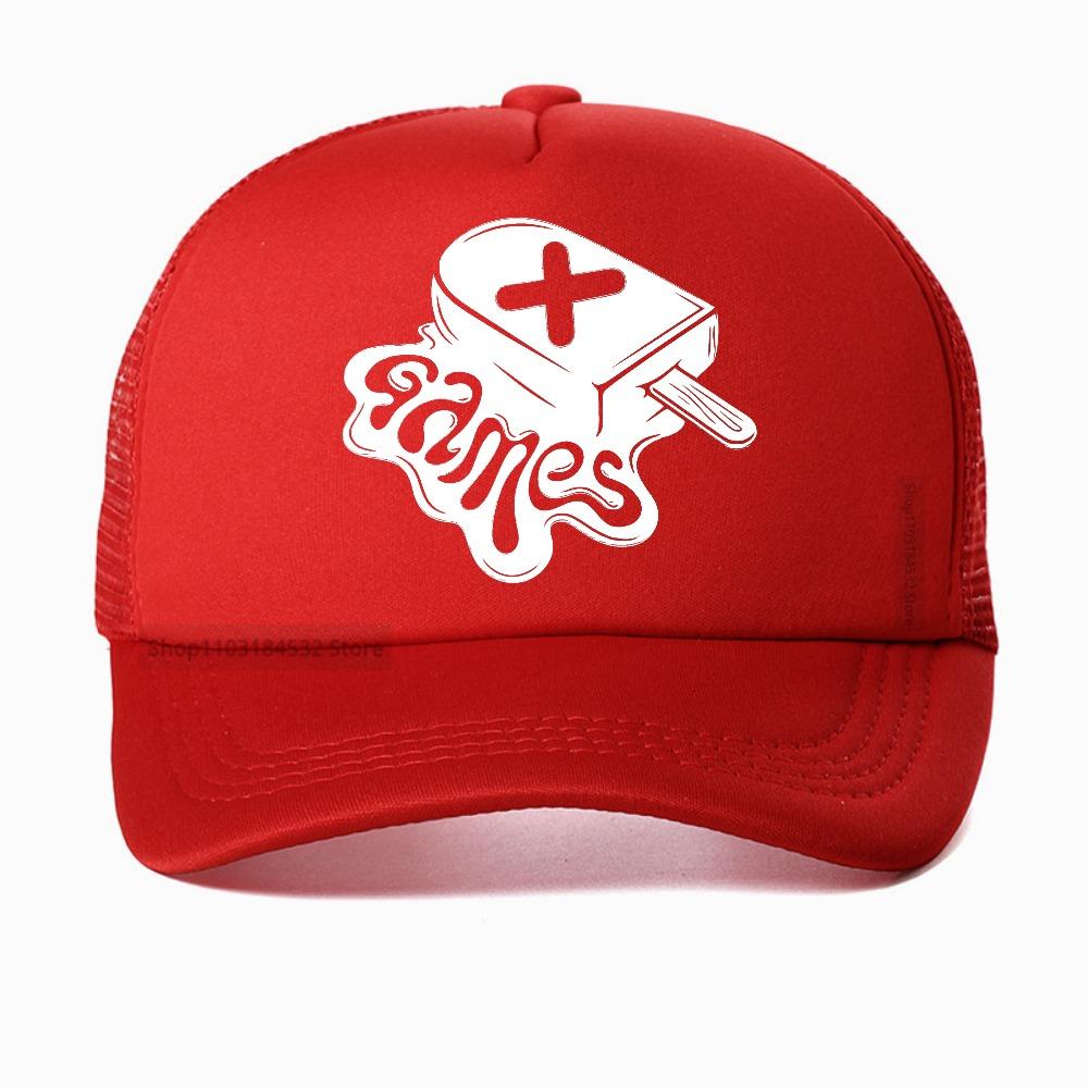Games Printing Anime Cartoon Baseball Cap Unisex Hip Hop Dad Mesh Breathable Adjustable Trucker Hat Fashion Casual Adjustable