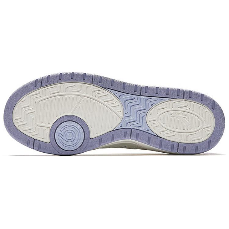 Anta Flame 1.0 Versatile Comfortable Trendy Breathable Lightweight Increased Height Low-Top Sneakers Women sneakers White Purple 122528091-8