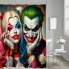 1pc Warner Bros Themed Shower Curtain | Clown Quinn - Multifunctional Privacy Curtain for Home, Bathroom, Camping, Office, and
