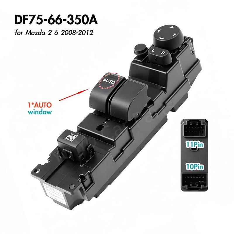 DF75-66-350A 03124270 For Mazda 2 6 2008-2012,Front Left Driver Side Electric Power Window Switch Glass Lifter Control Button