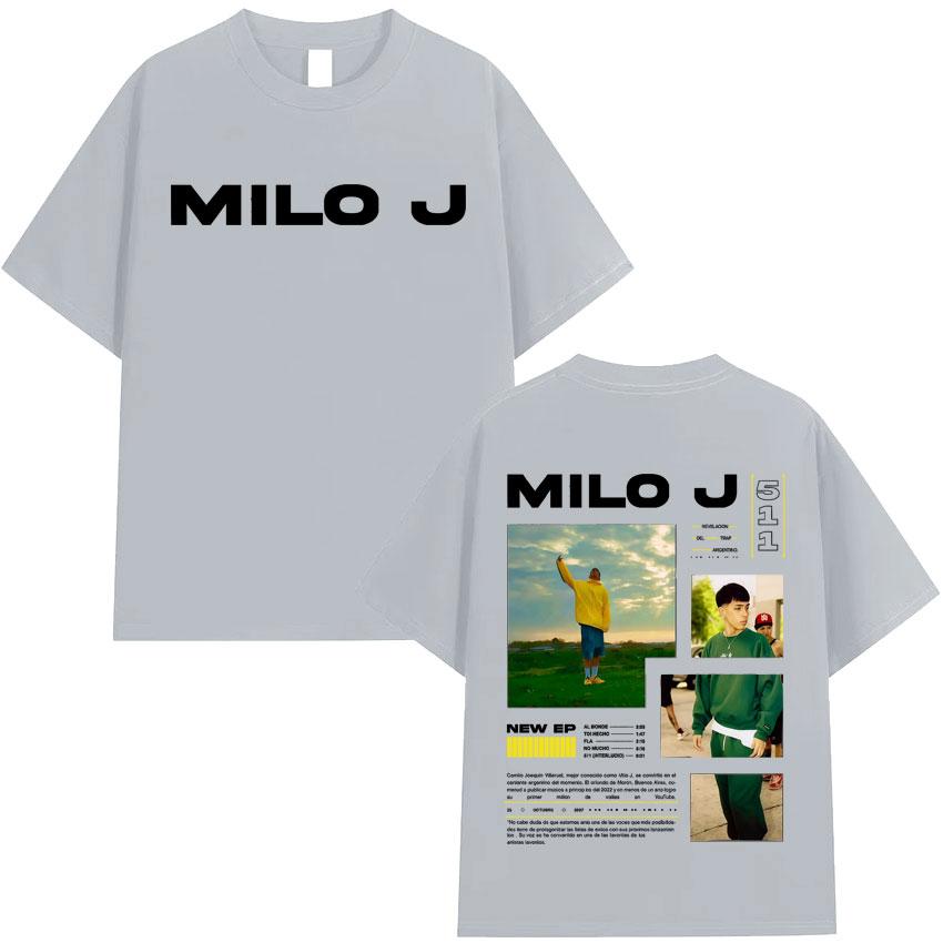 2025 Tour Tee Rapper Milo J 511 NEW Album Fashion Graphic Tshirt Men Music Streetwear Hip Hop Shortsleeve Summer Print Tshirt