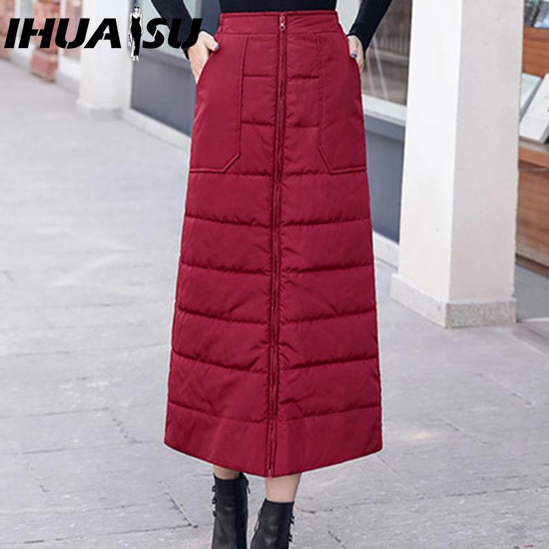 

IHUASU Women s Fashion Casual Autumn Winter Skirt XXXXL красный