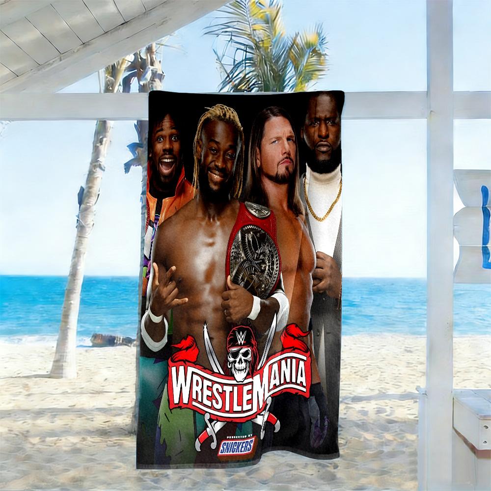 Wrestlemania Beach Towel Super Soft Absorbent Comfortable Lightweight