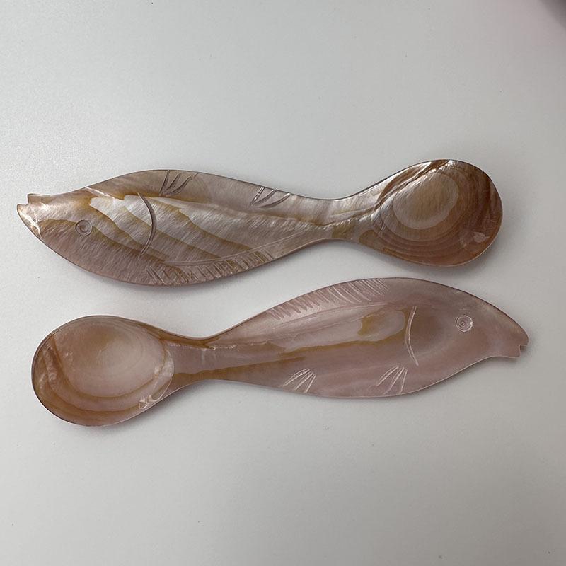 Shell Shape Fish Mouth Spoon 12cm, Creative Cavity Spoon for Coffee Salt, Novelty Kitchen Tool