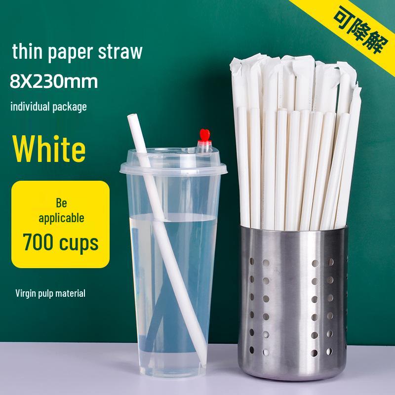 Disposable Transparent Thick PLA Pearl Milk Tea Straws with Independent Packaging
