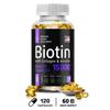Biotin 15000 Mcg Keratin Capsules 60 Days Supply Daily Nutrient Blend 120 Count