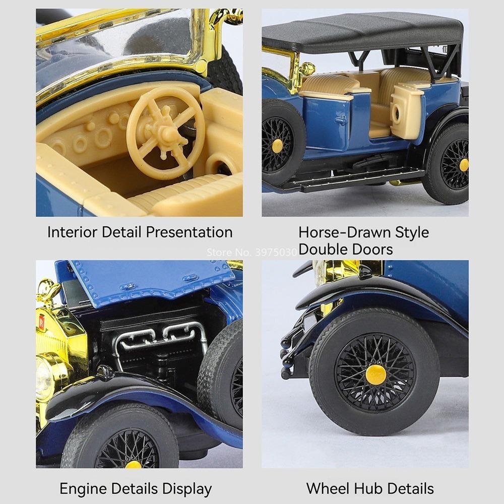 1:32 Scale Alloy Rolls Royce Phantom 500K Vintage Cars Model Toys Wheel Shock Absorption Pull Back Vintage Vehicle for Boys' Toy