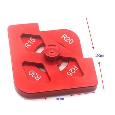 Gabarit de Chanfrein d'Angle Rond pour Travail du Bois Angle d'Arc Angle T Jauge Bords en Bois Gabarit Localisateur Congé