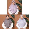 Ethnic Style Ladies Headscarf With Padded Edging And Floral Pattern For Summer Wear