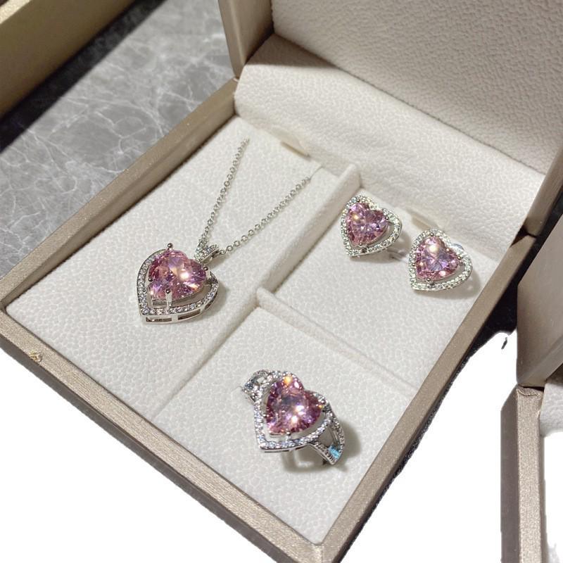 Multicolor Gemstone Queen Crown Necklace, Ring, Earrings & Pendant Set for Women