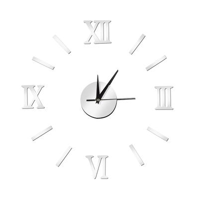 Frameless DIY Wall Clock 3D Mirror Wall Clock Mute Wall Stickers for Living Room Bedroom Home