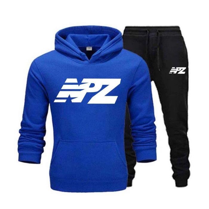 Jogging Homme - Fashion NPZ - Bleu - Manches Longues - Fitness - Indoor