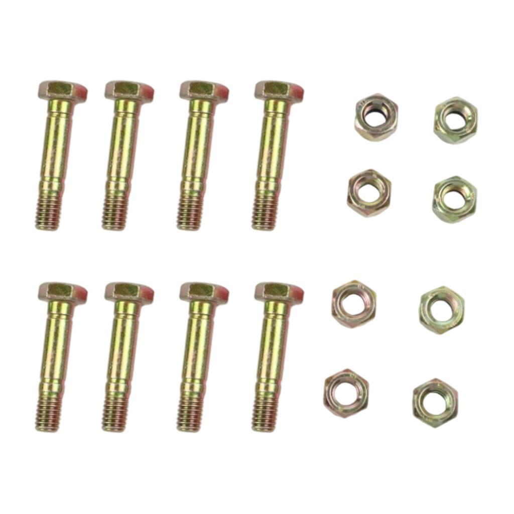 Reliable 8 Pack Shear Bolts and Nuts Set for ST524 ST624 ST724 Equipment Easy Installation with Secure Tightening Mechanism