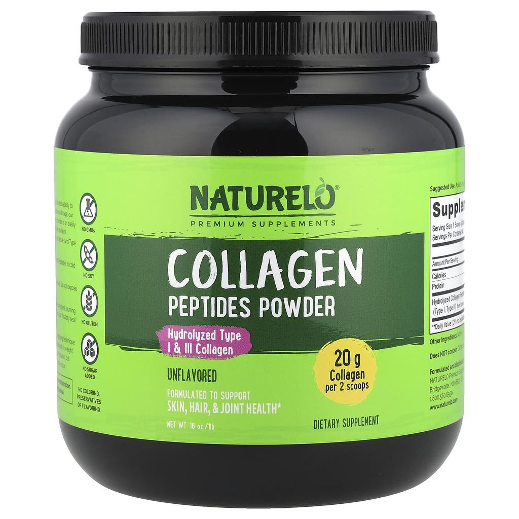 Collagen Peptide Powder, Unflavored, 1 Lb (16 Oz)
