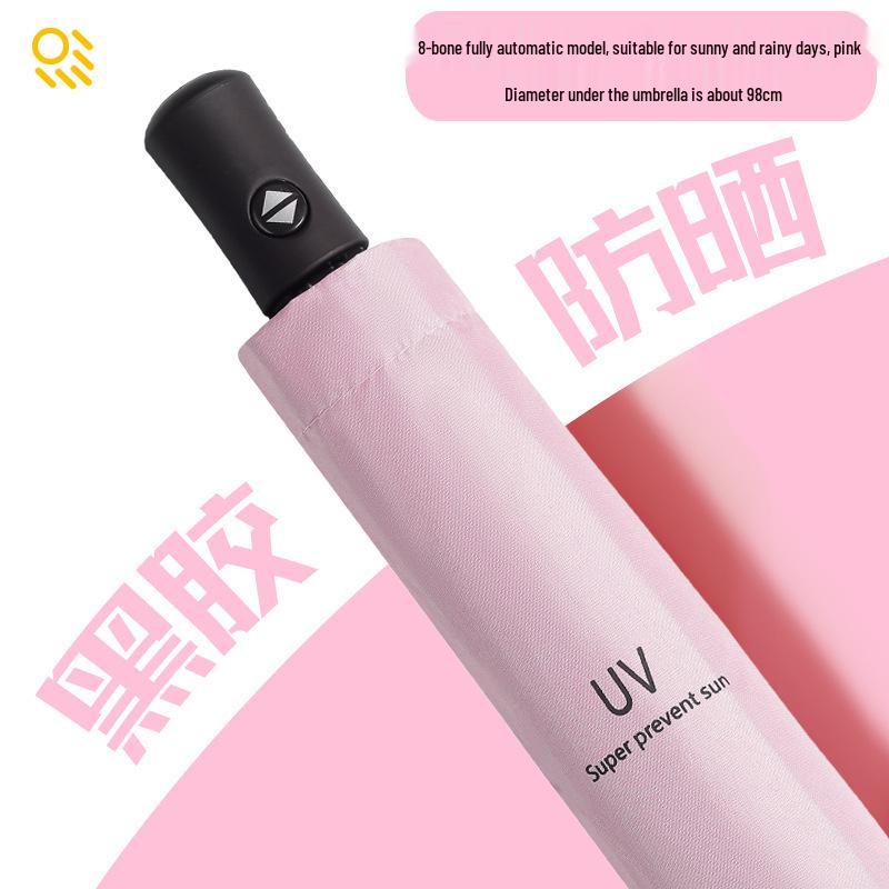 Extra Large Reinforced Automatic Sun & Rain Umbrella with Anti-UV Sunshade and Logo Print