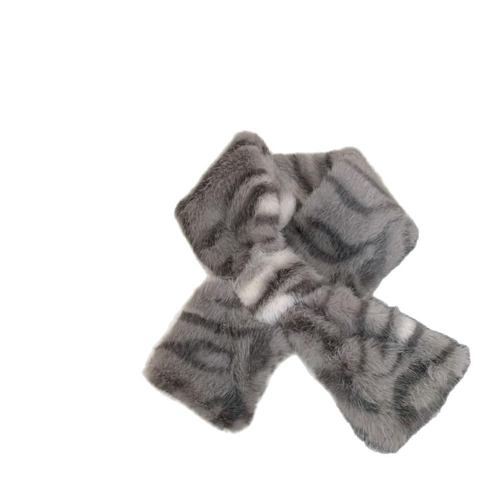 Soft Plush Scarf Windproof Cross Scarf Fashion Neck Wrap Outdoor