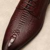 New Spring/Autumn Luxury Black/Red/Brown Handmade Lace-up Genuine Crocodile Leather Dress Oxford Flat Brogue Formal Oxford Shoes