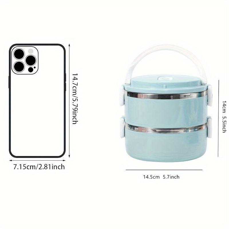 1pc Lunch Boxes, Double-layer Stainless Steel Bento Box, Insulated Food Storage Container With Lid, For Office, School, Camping And Picnic
