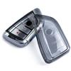 Slim Car Key Fob Case Cover Chain For BMW X1 X2 X3 X4 X5 X6 X7 118i 120i 220i 320i 330i 430i 530i 540i 740i Black Transparent