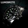 Hyakuichi 101 Quartz Diver's Watch Date Display 20 ATM Water Resistant Black Gold Wristwatch