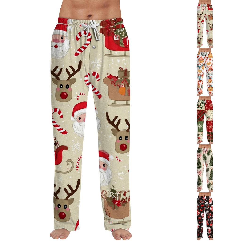 Men's Christmas Print Sleep Pants for Casual At Home