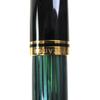 Excellent PERIKAN Fountain Pen Sovereign Black Green 14K Mens M600 Used