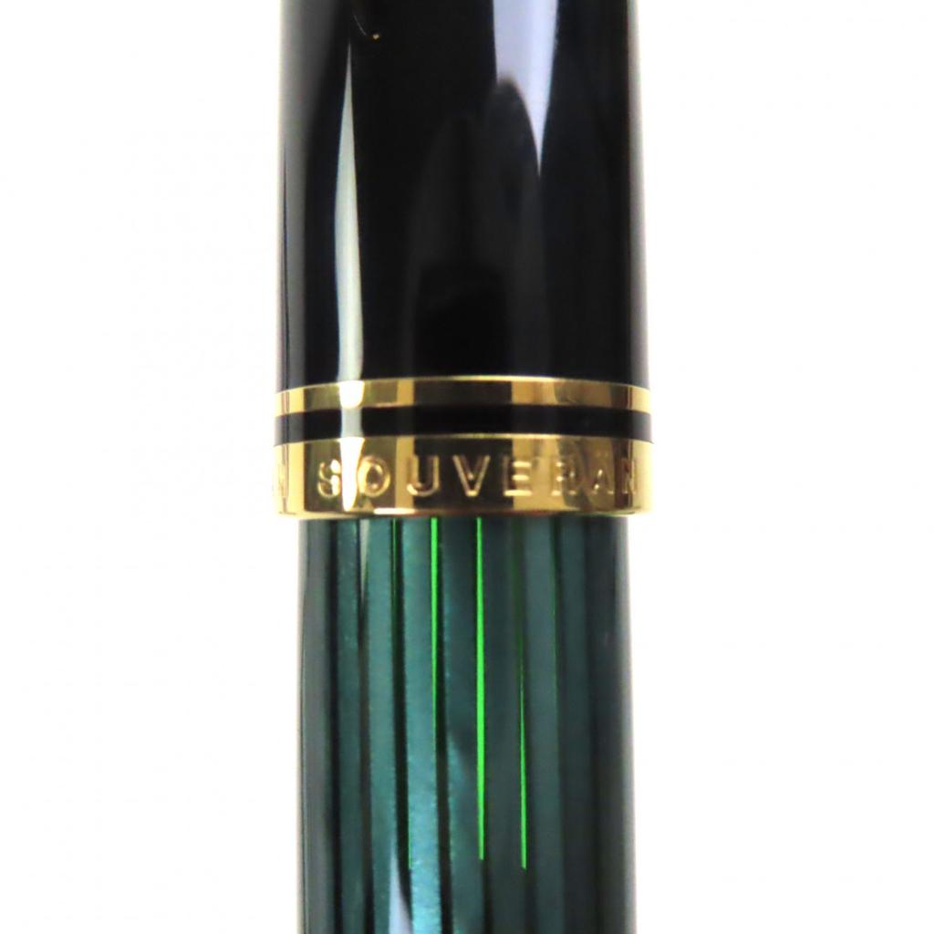 Excellent PERIKAN fountain pen Sovereign Black green 14K mens M400 Used
