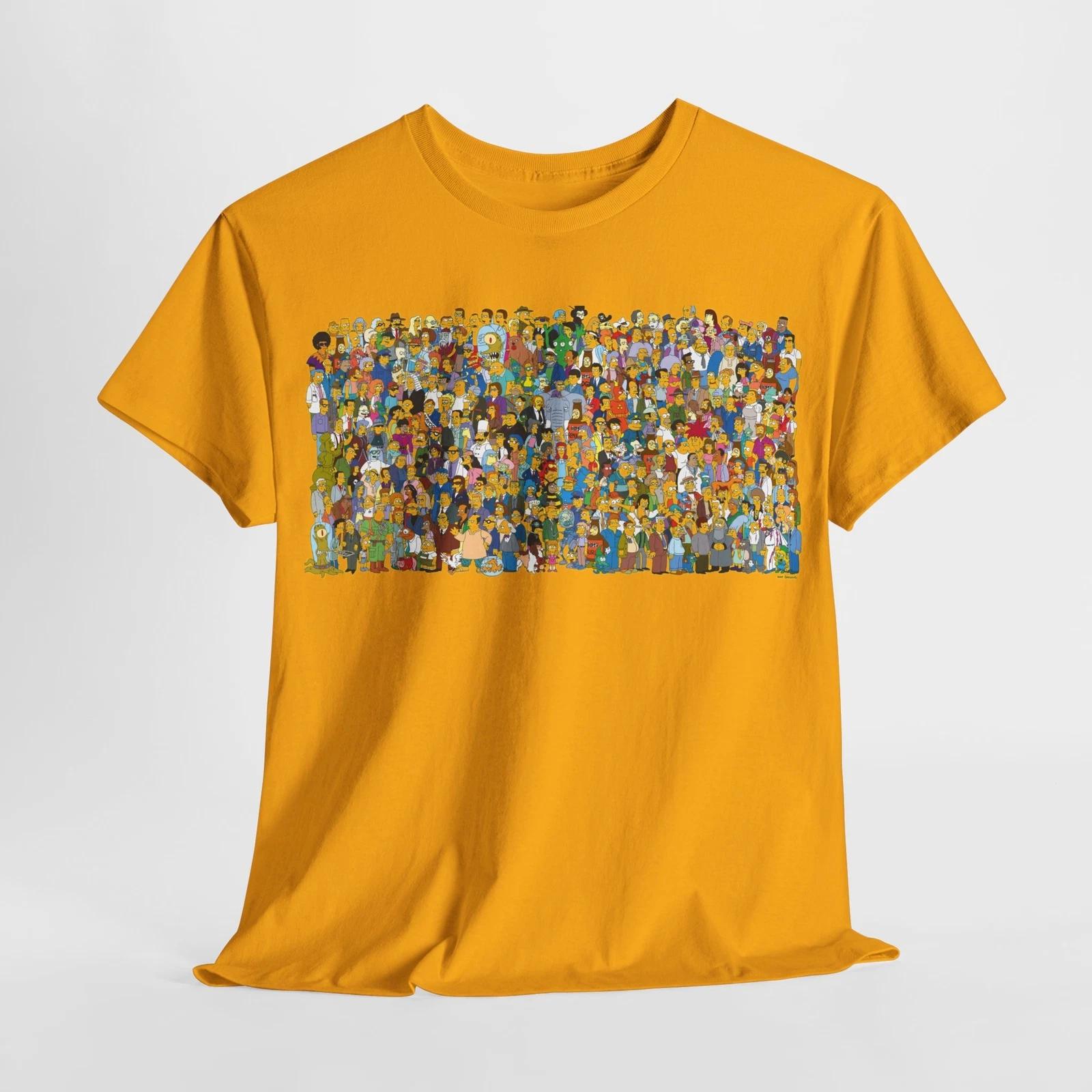 The Simpsons - All Characters TV Show Fan Lover T-Shirt - S-5XL 2XL