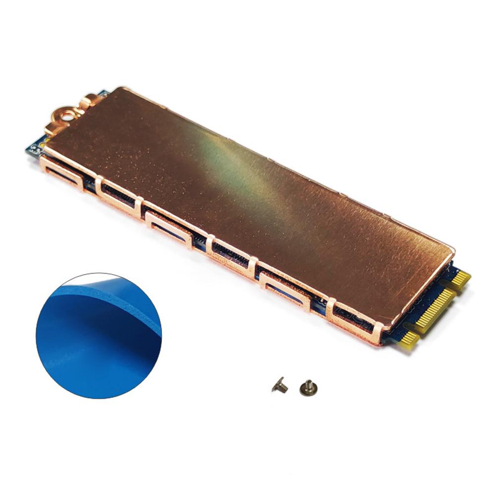 Copper SSD Radiator Heat Sink with Thermal Silicone Pad Metal Solid State Hard Disk Cooler Replacement Parts Laptop Accessories