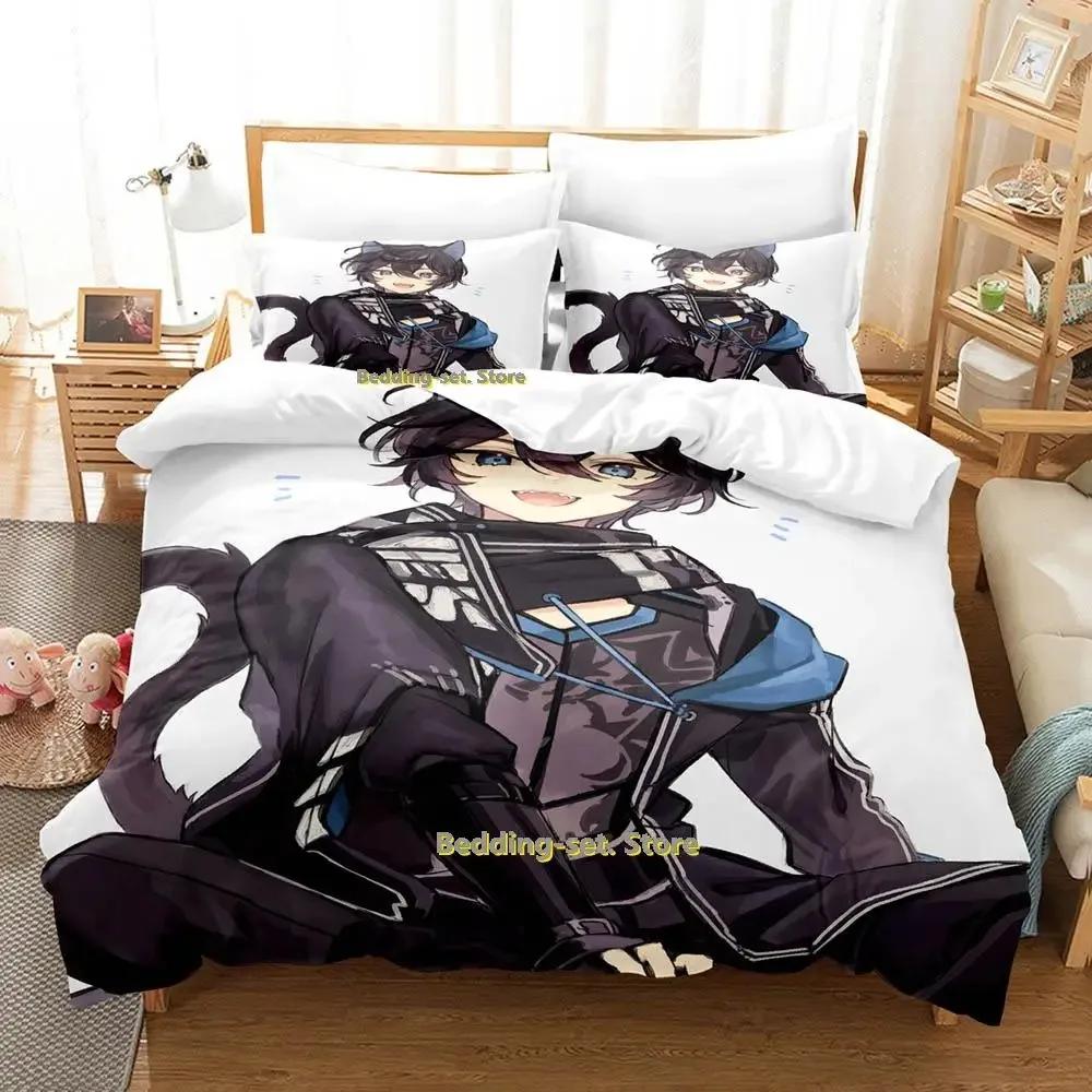 New Vtuber Axia Krone Bedding Set Single Twin Full Queen King Size Bed Set Adult Kid Bedroom Duvetcover Sets Anime Bed
