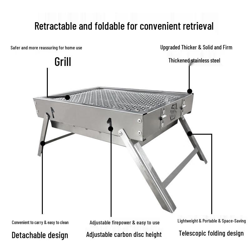 Mini Portable Folding Charcoal Grill