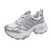 Silver Daddy Shoes Women's 2025 New Spring and Summer Platform Shoes Explode Height Niche Casual Versatile Breathable Sneakers