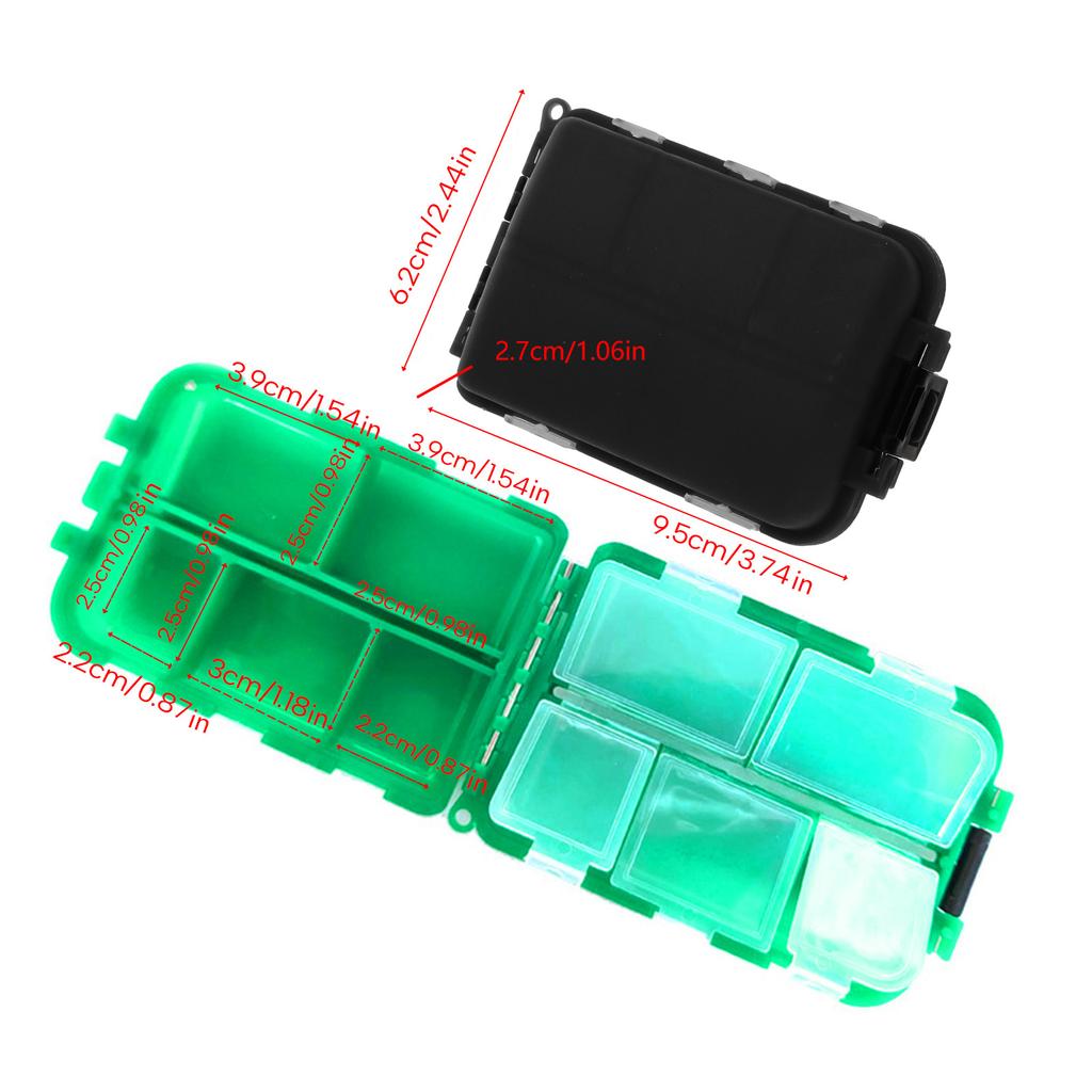 10 Compartments Fishing Lures Boxes Baits Storage Case Fishing Tackle Storage Trays Hook Organizers Waterproof Lures Box