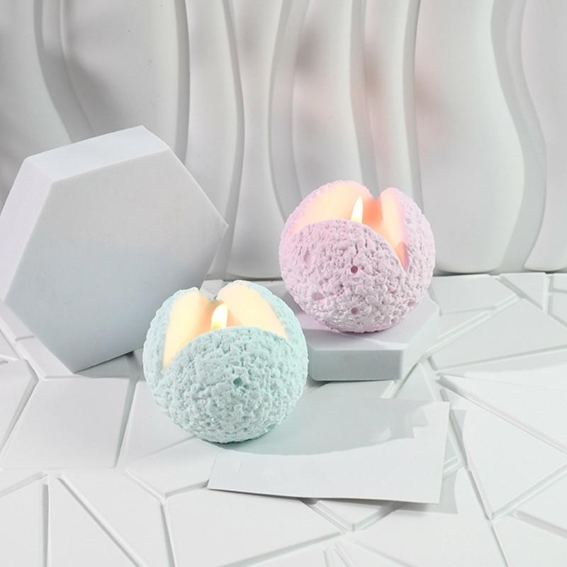 3D Şamdan Silikon Kalıp Dekoratif Mum Tabanı Kalıbı Alçı Mum Kavanoz Kalıbı Şık Ev Dekorasyonları Kalıbı