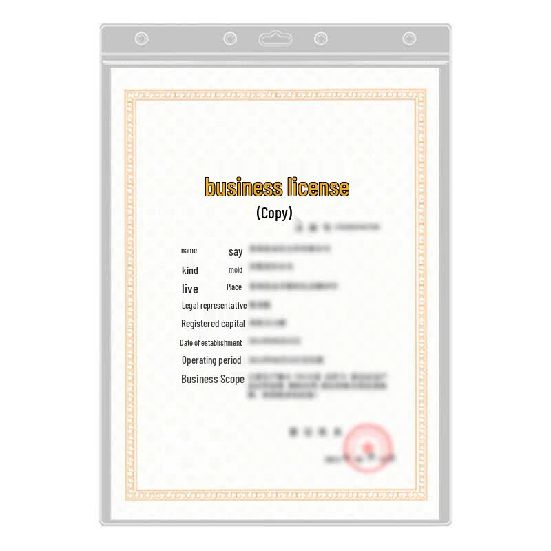 A4 Vertical PVC Transparent Document Holder